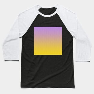 Lavender and Yellow Ombre Gradient Sunset Stripes Baseball T-Shirt